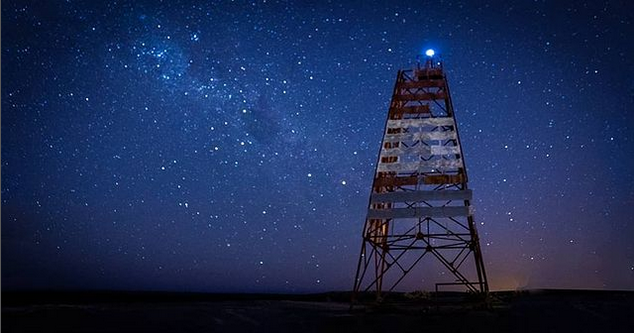 Vista del cielo estrellado desde playa Paraná