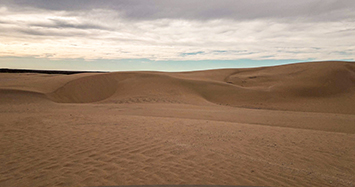 Imagen de los medanos de Puerto Piramides